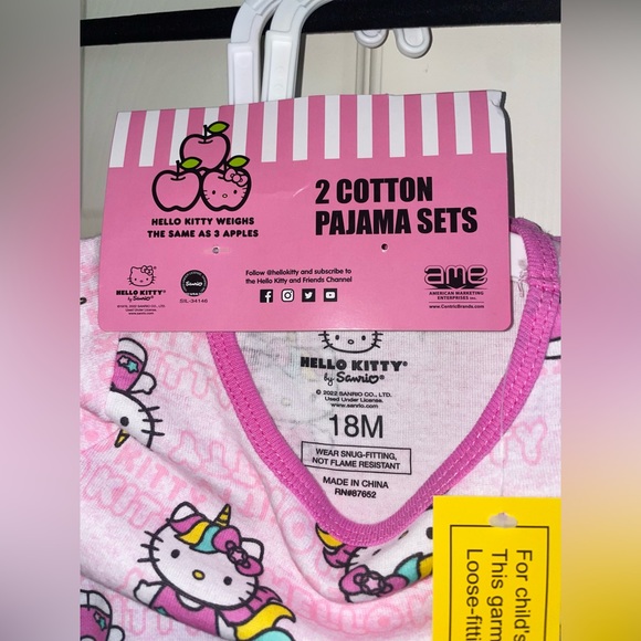 ๐ฉท NWT Hello Kitty 2 pajama sets size 18m๐ฉท - Picture 2 of 4